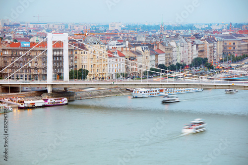 Aerial view of Budapest, Hungary, Europe