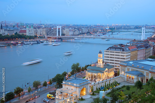 Aerial view of Budapest, Hungary, Europe