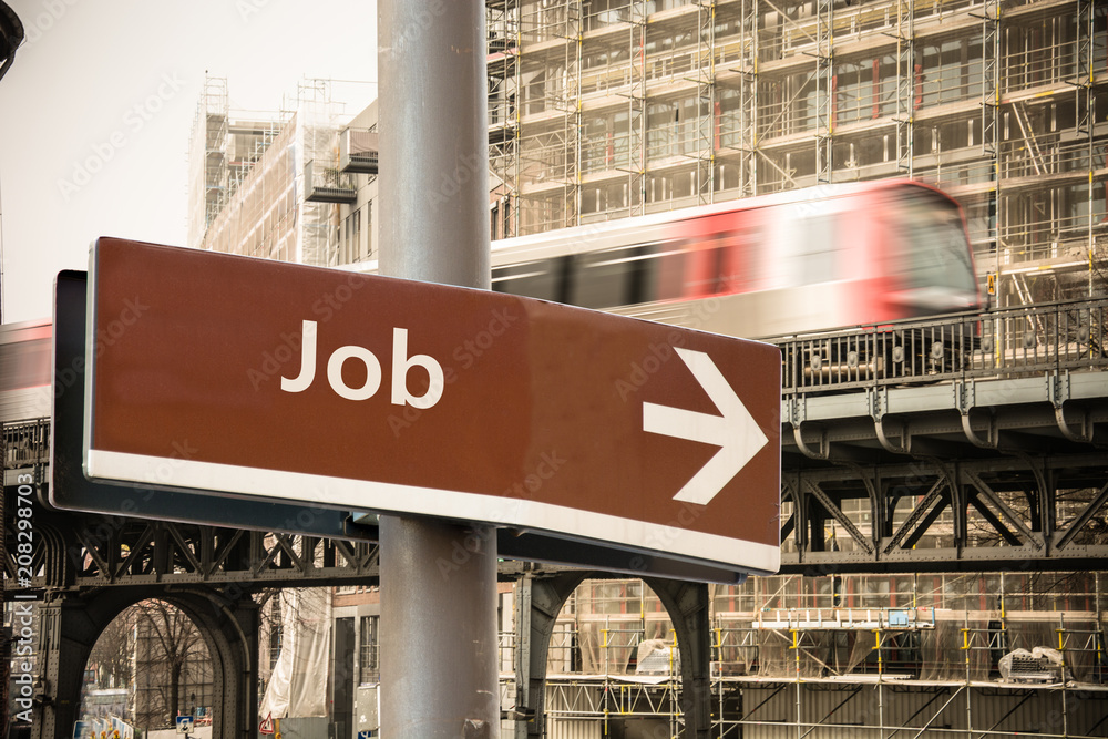 Fototapeta premium Schild 302 - Job