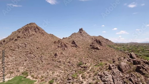 Arizona Aerial Desert Mountains Close Approach