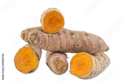 Tumeric is a Spice that Supports Your Body's Astonishing Immune System and antioxidant on white