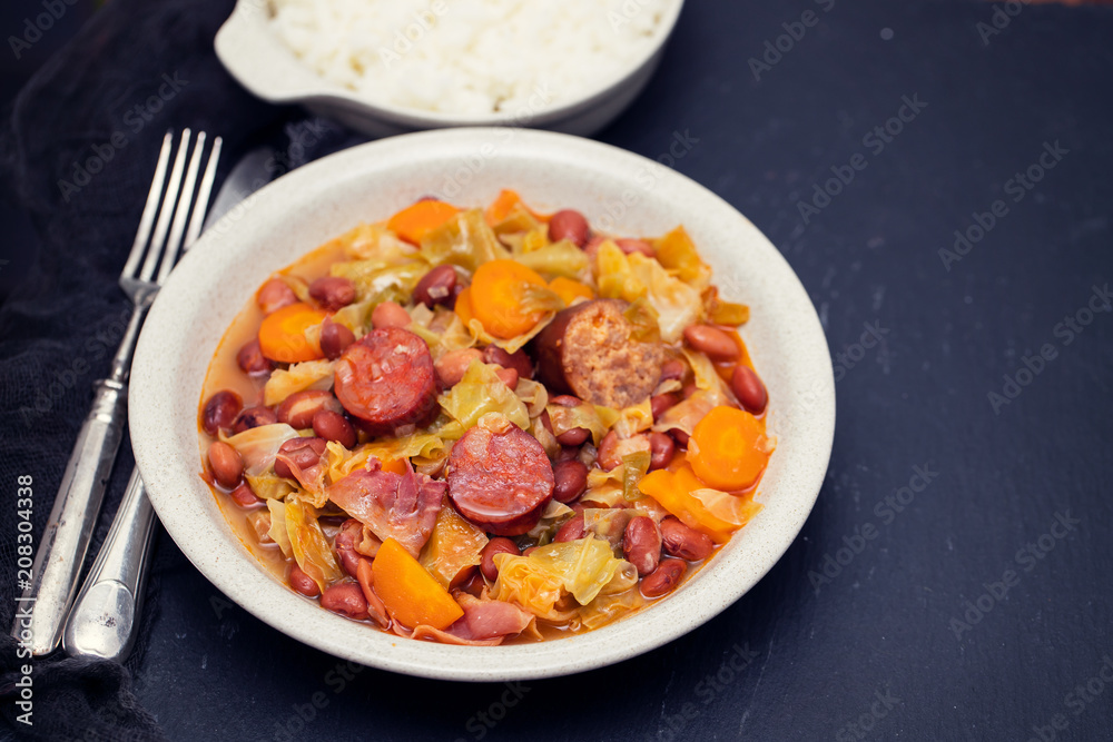 typical portuguese dish feijoada transmontana typical portuguese dish feijoada transmontana