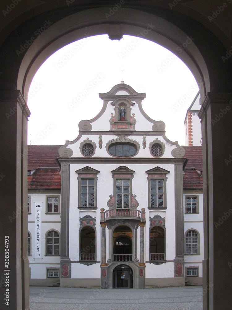 The beauty of the old and domestic architecture of the small German town of Fussen