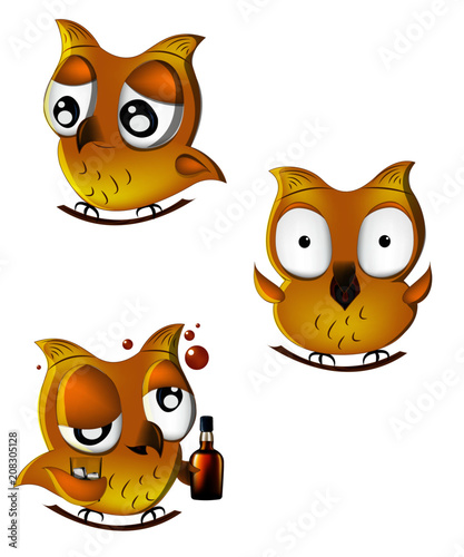Owl illustration Emoticon EMoji