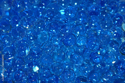 Closeup Blue Gell Balls Texture photo