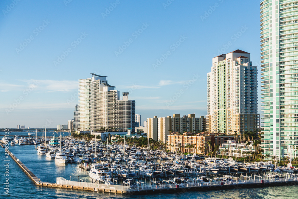 Fototapeta premium Yachts at Condo Tower