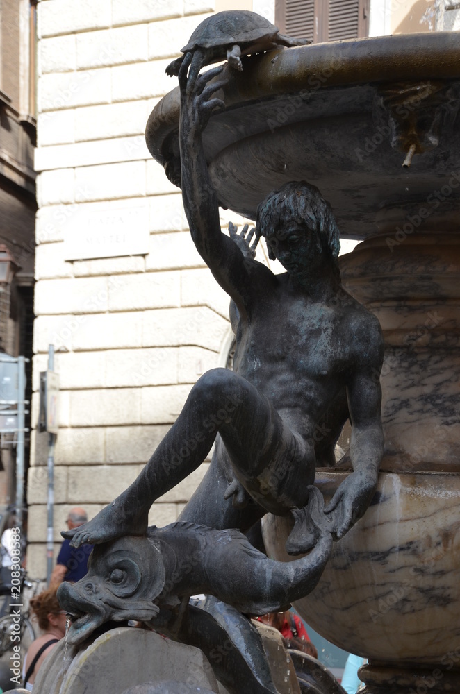 Fototapeta premium fountain turtle rome Giacomo della Porta