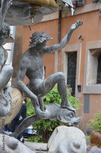 Canvas Print fountain turtle rome Giacomo della Porta