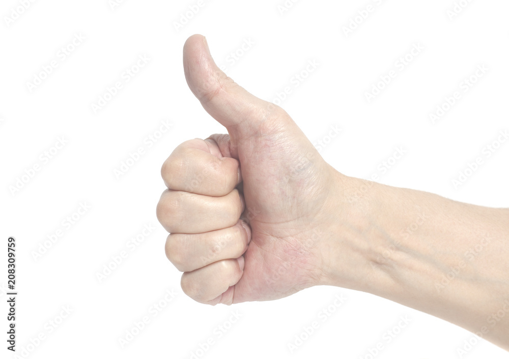 Hand showing Thumbs up signal Hand showing Thumbs up signal