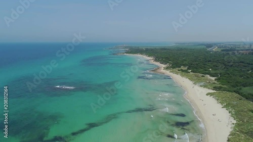 Wallpaper Mural Amazing Blue beach line Drone 4k flight in Italy Torontodigital.ca