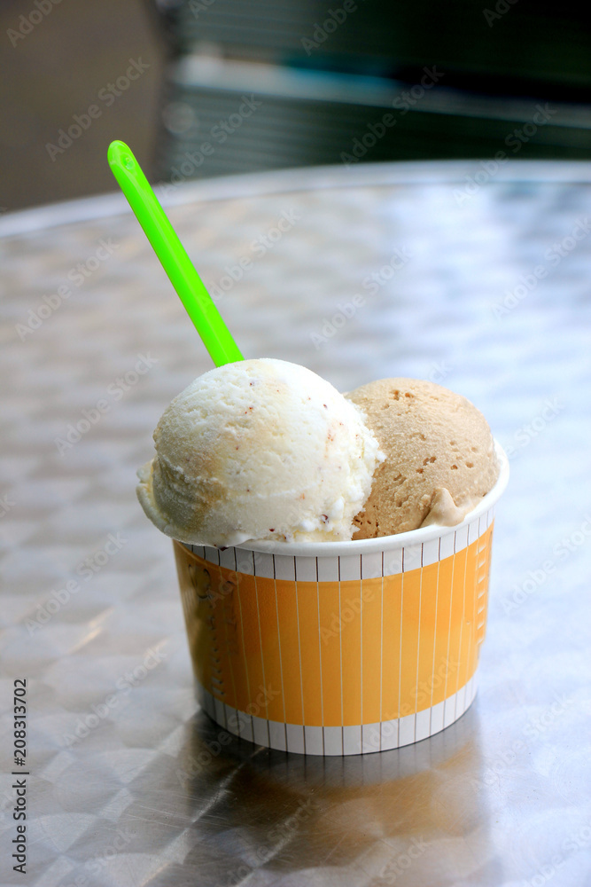 Ice cream in a gelateria Ice cream in a gelateria