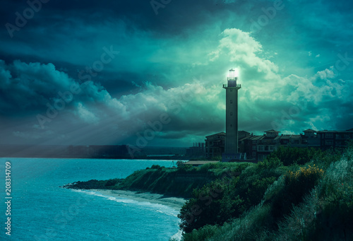 Lighthousein the night