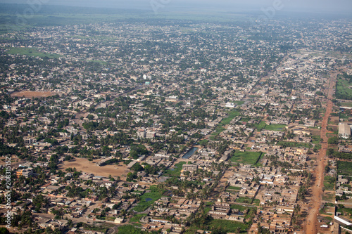 Lome, capital de Togo desde el aire.