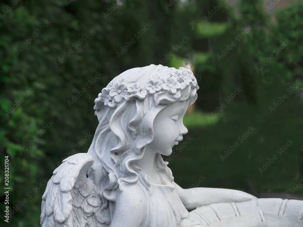 Fairy statue in the garden.