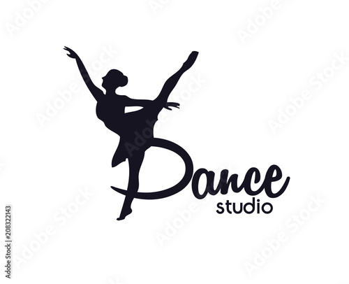 dance club logo,Ballerina in dance logo. Perfect for ballet school or studio