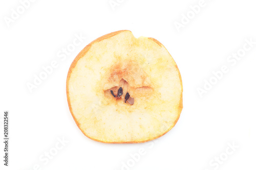 Dried pear on white background 