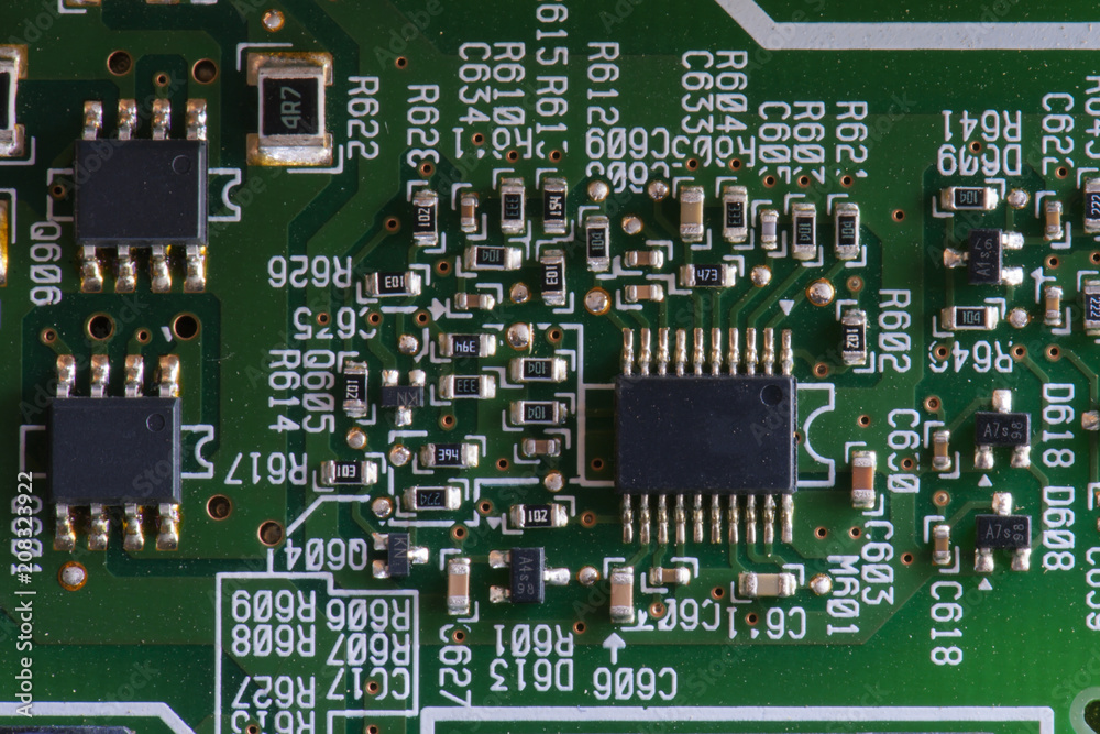 Abstract of electronic circuit board hardware Abstract of electronic circuit board hardware