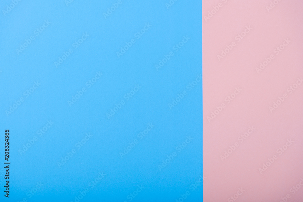 Obraz premium abstract pastel two tone paper blue and pink color minimal background