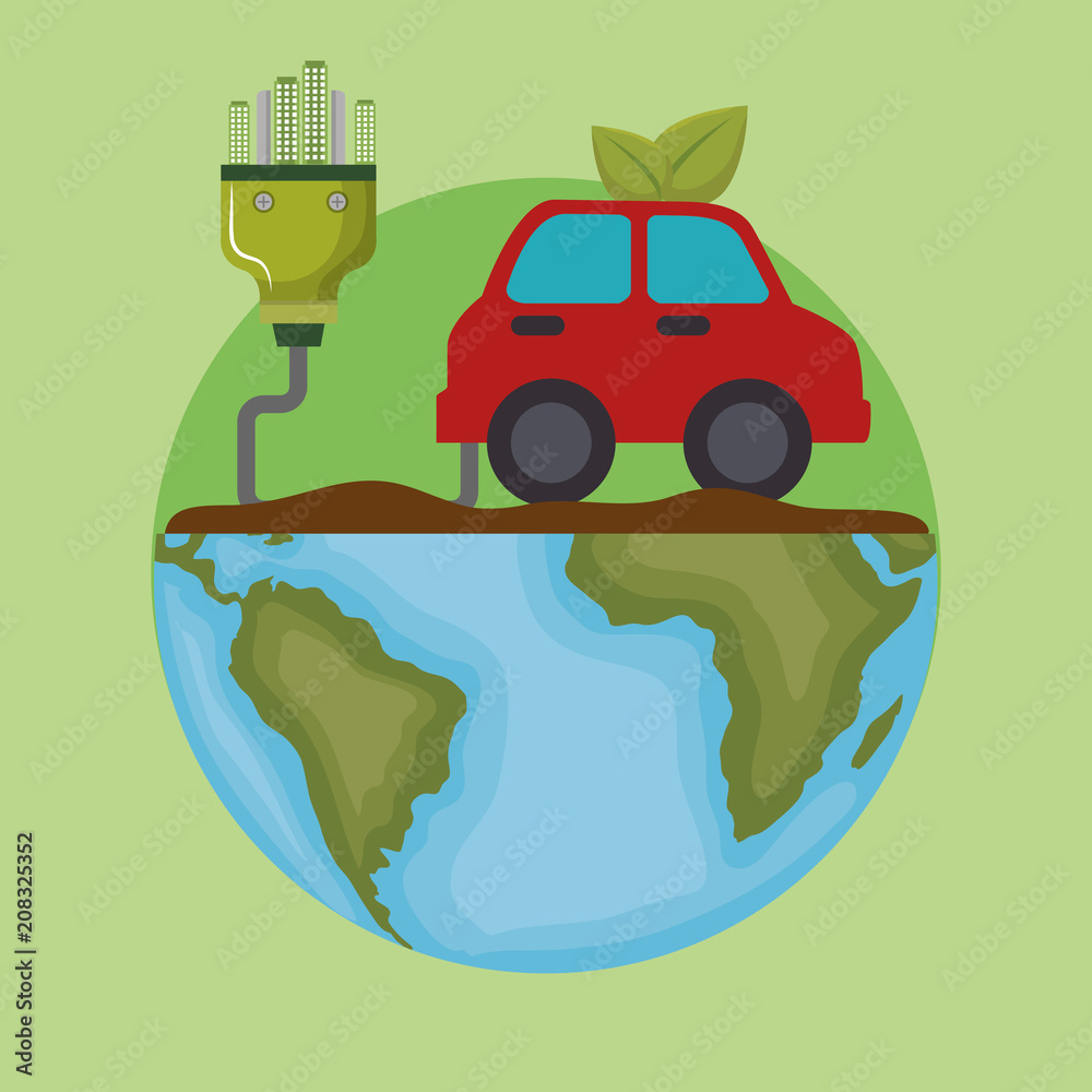 ecology car vehicle icons vector illustration design ecology car vehicle icons vector illustration design