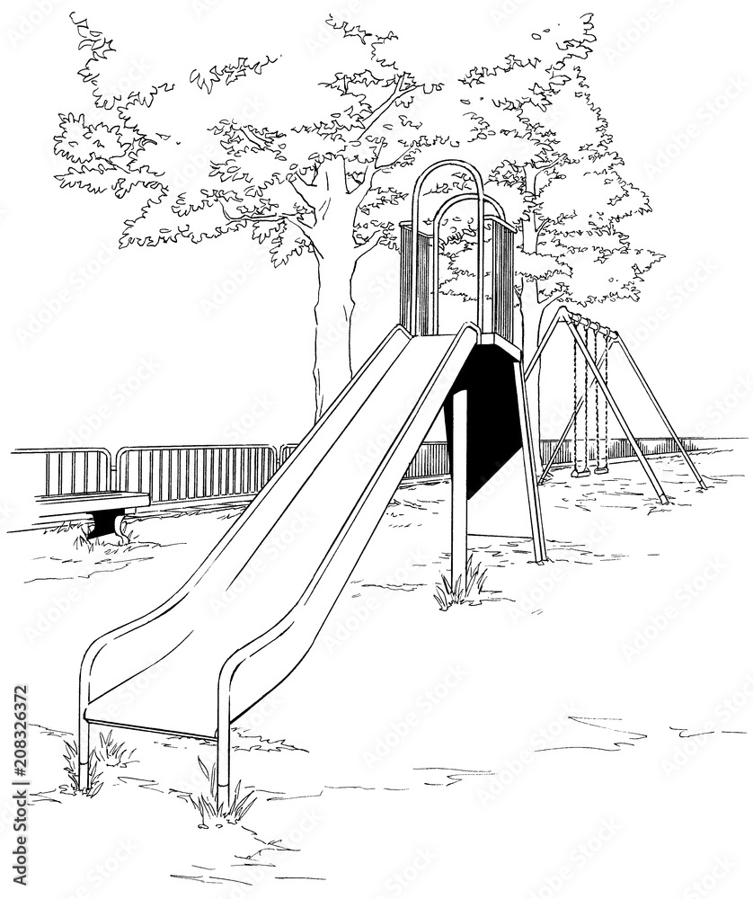 漫画風ペン画イラスト 公園 公園 Stock イラスト Adobe Stock 漫画風ペン画イラスト 公園 公園 Stock イラスト Adobe Stock