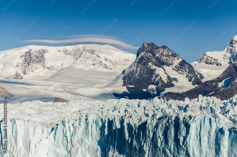 glacier and mountains view