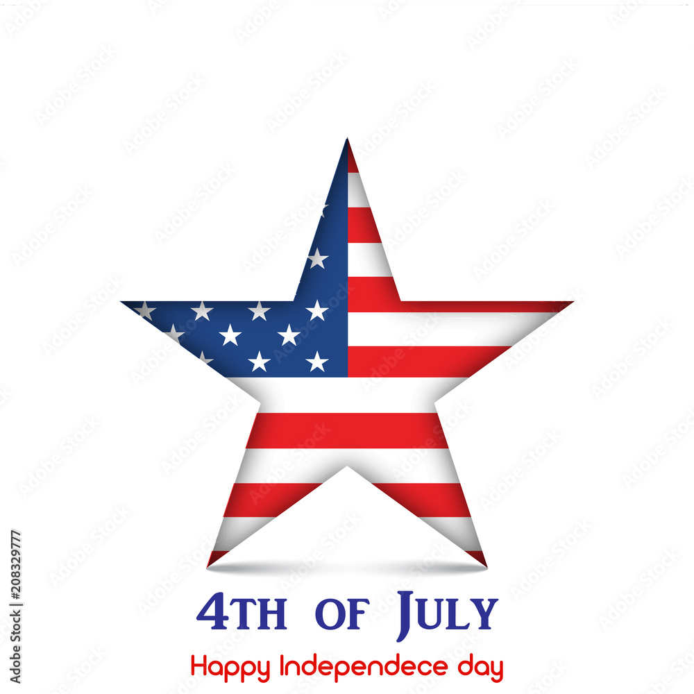 4th July. Happy Independence day greeting card. Vector 4th July. Happy Independence day greeting card. Vector