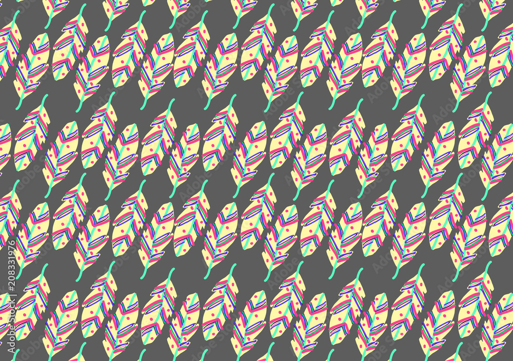Fototapeta premium feather pattern background for fabric or textile