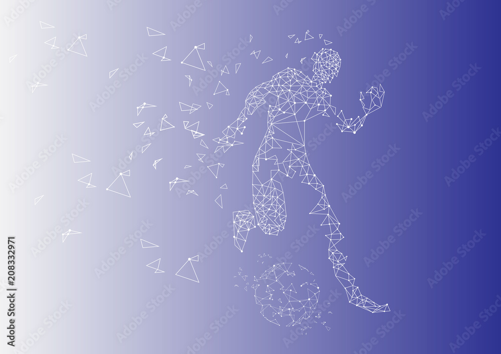 Fototapeta premium technology football background