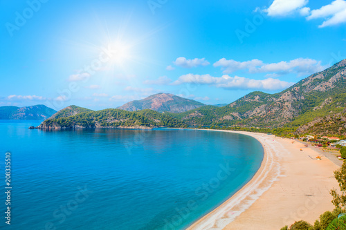 oludeniz lagoon in sea landscape view of beach  Turkey