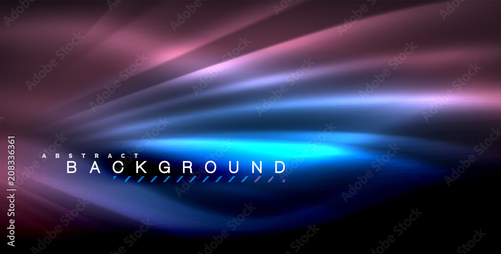 Neon glowing wave, magic energy and light motion background Neon glowing wave, magic energy and light motion background