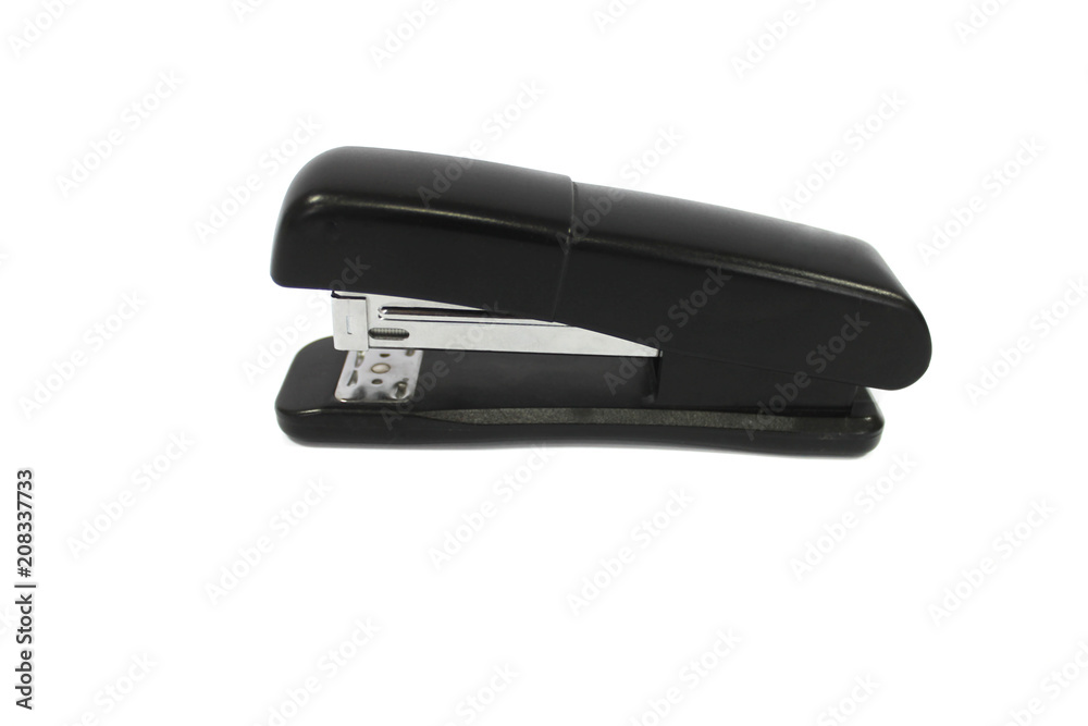 black stapler isolated on white background black stapler isolated on white background