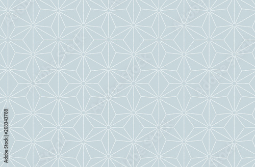 Japanese traditional pattern kimono flower background blue