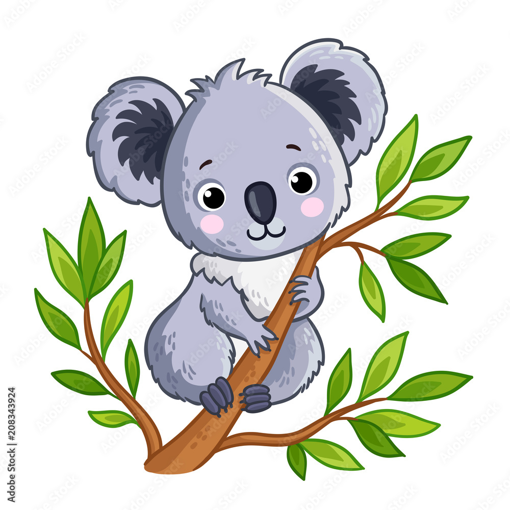 cute cartoon panda on a tree illustration 678832 Vector Art at