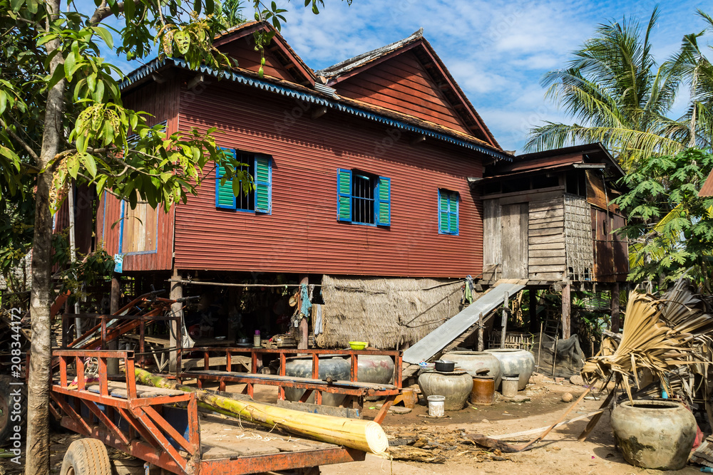 Naklejka premium Kambodscha - Siem Reap - Landschaft östlich von Siem Reap