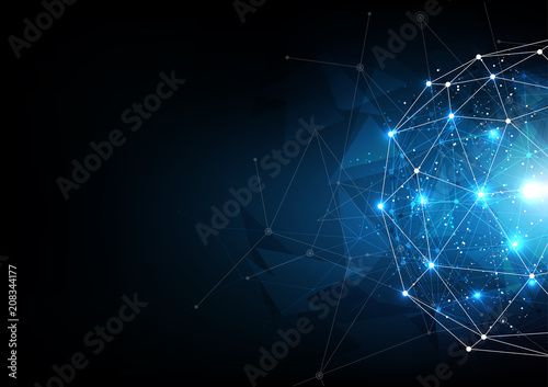 background abstract polygon data technology communication vector design illustration