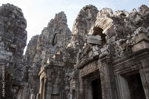 Siem Reap Cambodia,  view of the terrace at Bayon Wat, Angkor Thom