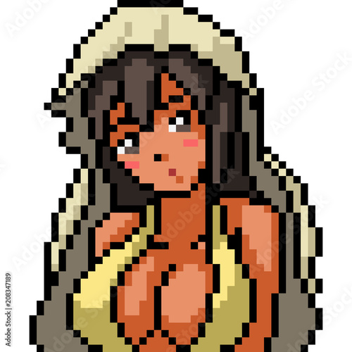 vector pixel art anime gil