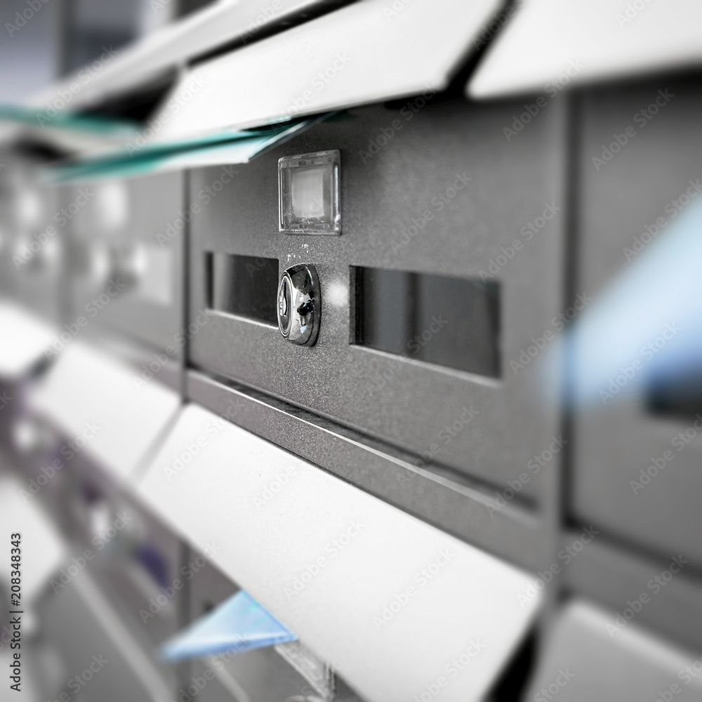 Mail boxes filled of leaflets and letters Mail boxes filled of leaflets and letters