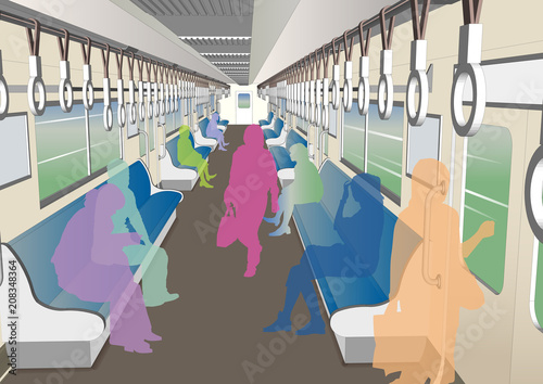 電車内の風景