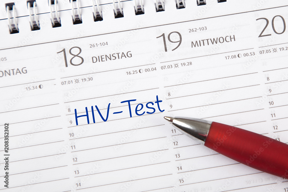 Eintrag im Kalender: HIV-Test Eintrag im Kalender: HIV-Test