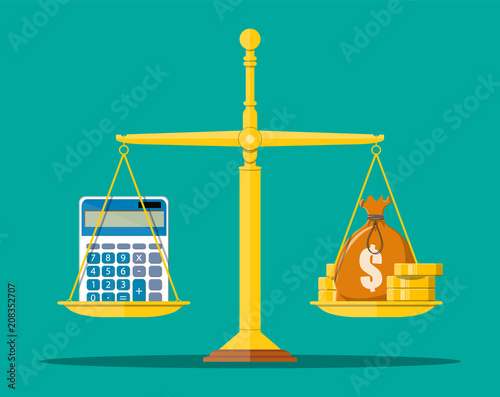 Money balance concept.