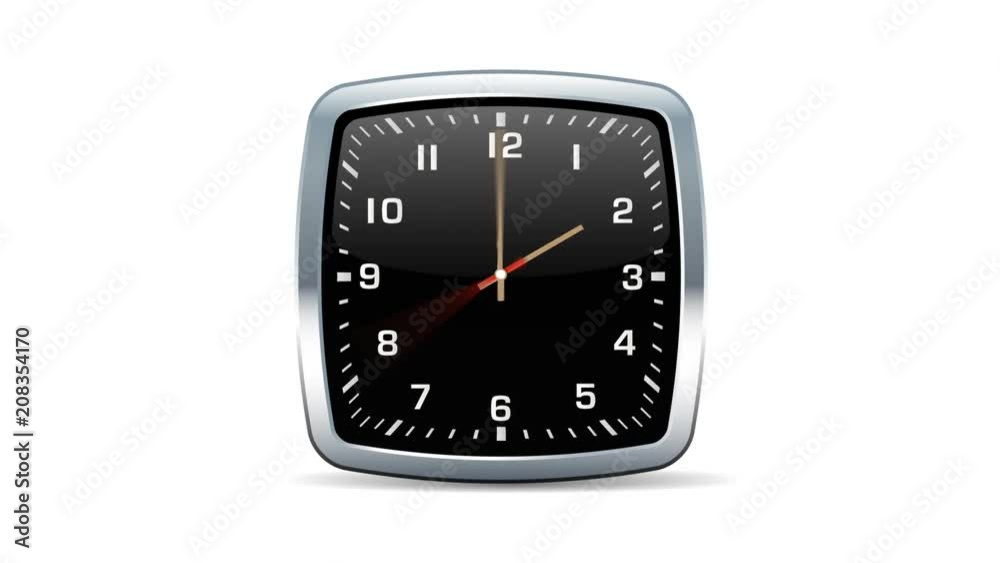 Animated Clock, Twenty Four Hour, Loopable. Includes Alpha Channel, Easy to Use Animated Clock, Twenty Four Hour, Loopable. Includes Alpha Channel, Easy to Use