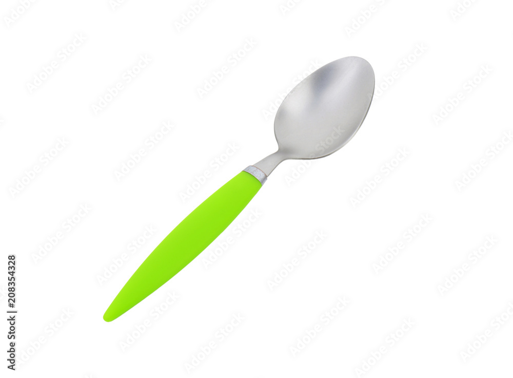 Empty teaspoon on white background Empty teaspoon on white background