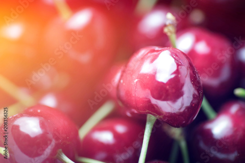 fresh cherries close up cherry sweet fruits summer photo
