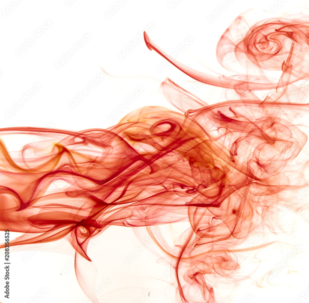 Red smoke on white background Red smoke on white background