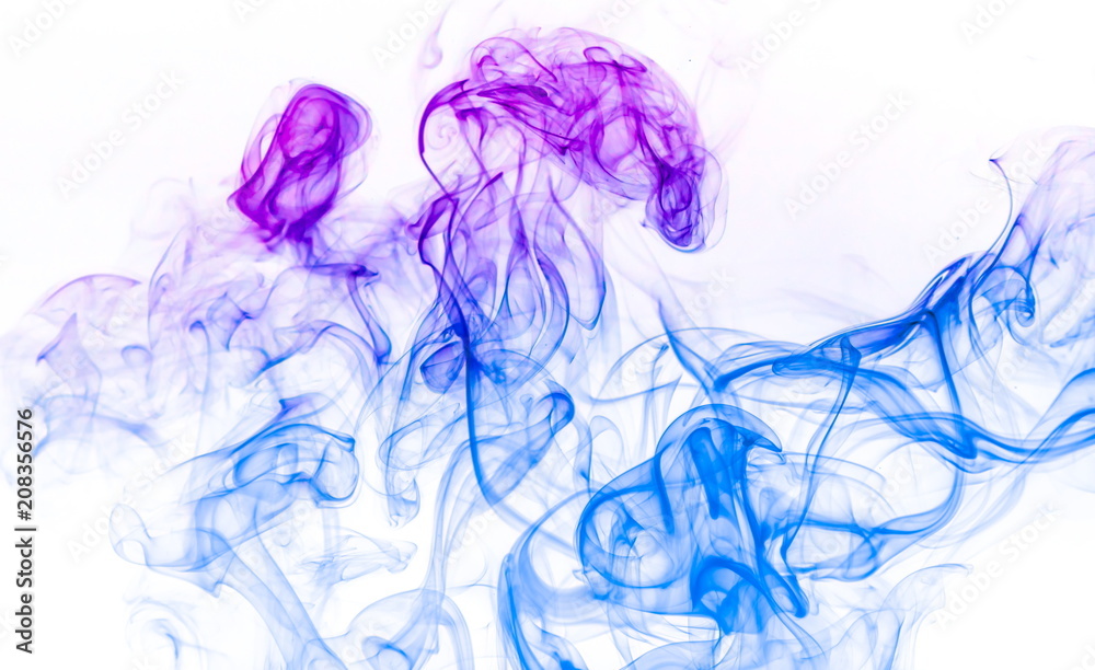 Colored smoke on white background Colored smoke on white background