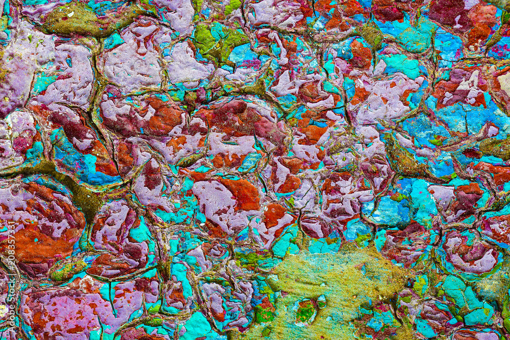 Peeling paint on the old rough concrete texture surface. Peeling paint on the old rough concrete texture surface.
