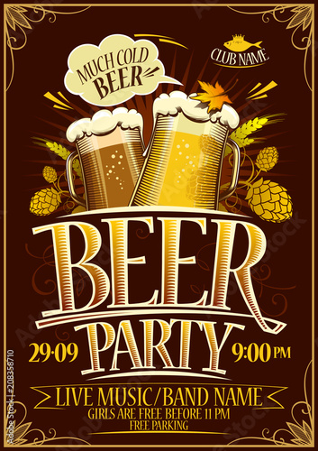 Beer party poster
