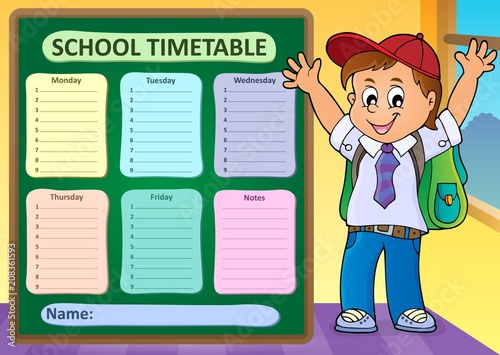 Weekly school timetable design 6