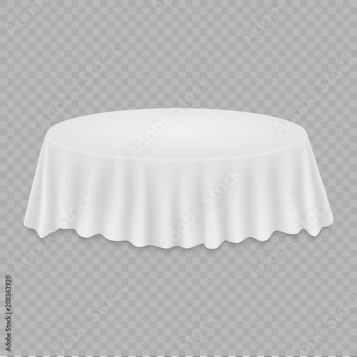 round Tablecloth on table